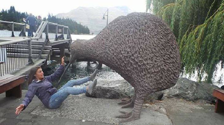 Statues Attacking People, kiwi