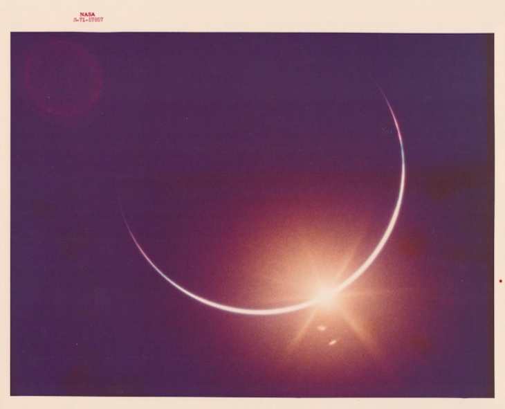 Vintage space photo eclipse