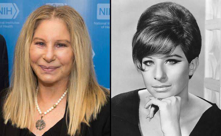 Barbra Streisand now and then