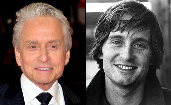 Michael Douglas now and then 