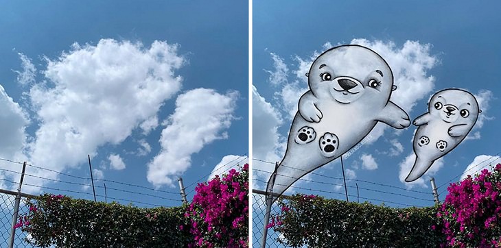 Figures in Clouds, cute animals