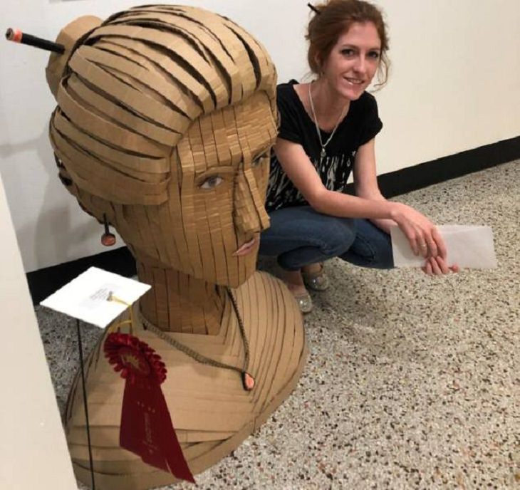 DIY Creations, cardboard statue