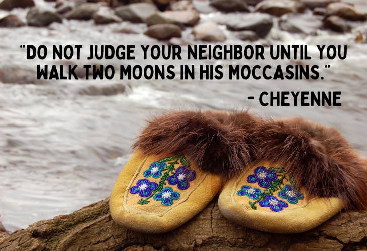 Native American Proverbs, moccasin 