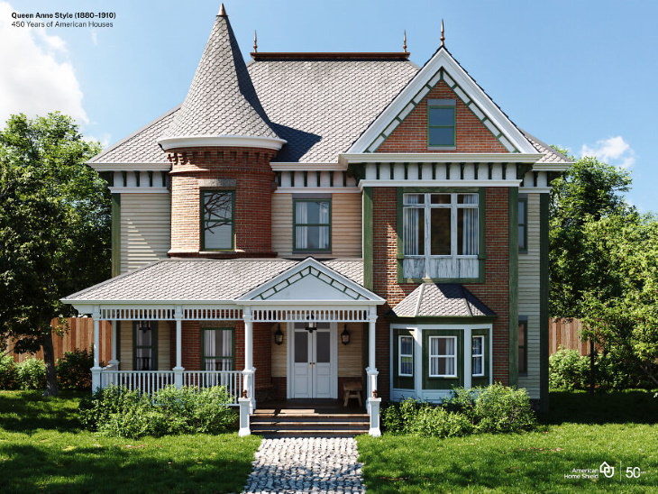 History of the American Home Queen Anne Style 