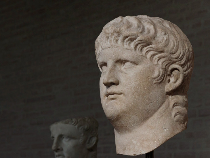 Emepror Nero marble statue