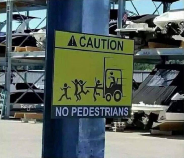 Safety Fails, funny sign