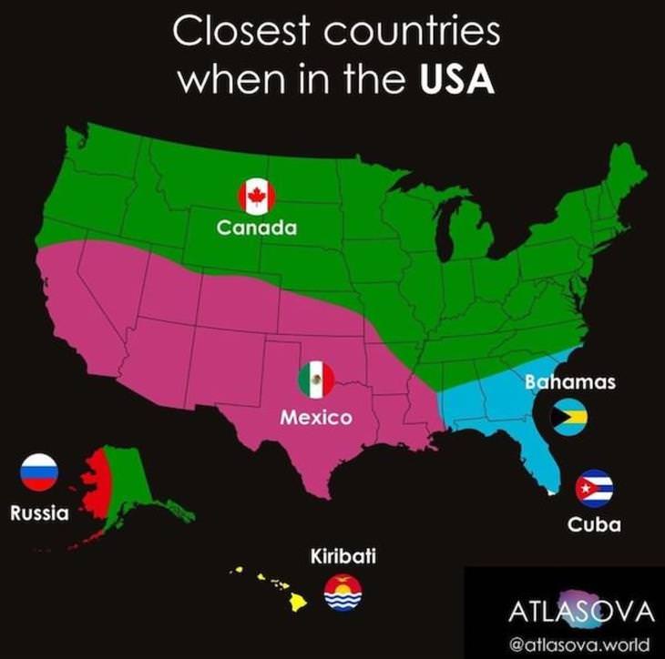Infographics and Maps USA neighbors