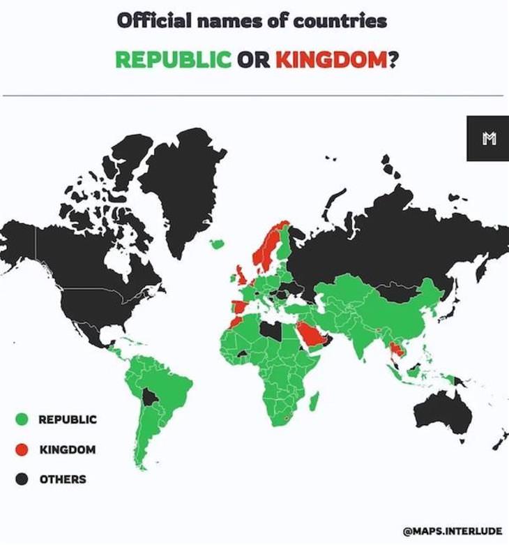 Infographics and Maps republic or kingdom