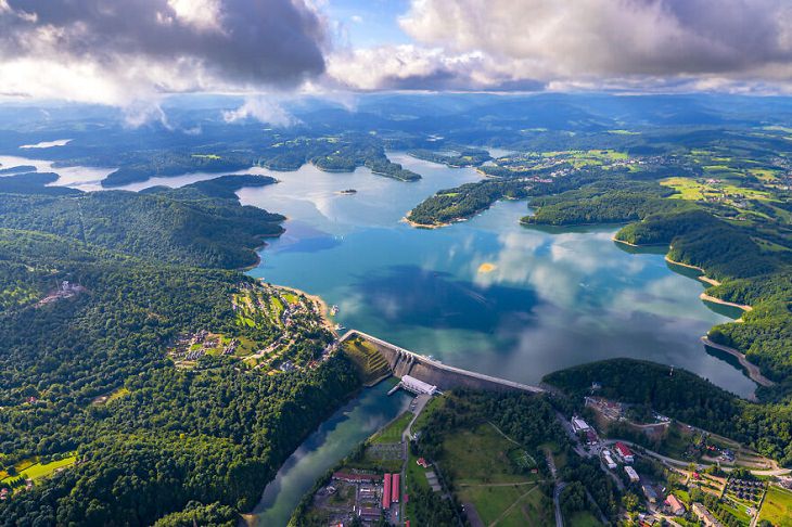Aerial Views of Poland, Lake Solina 