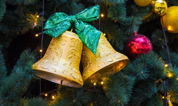 bells on a Christmas tree