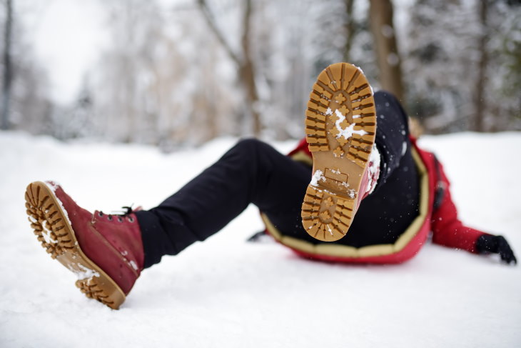 Holiday Injuries person slipping on ice