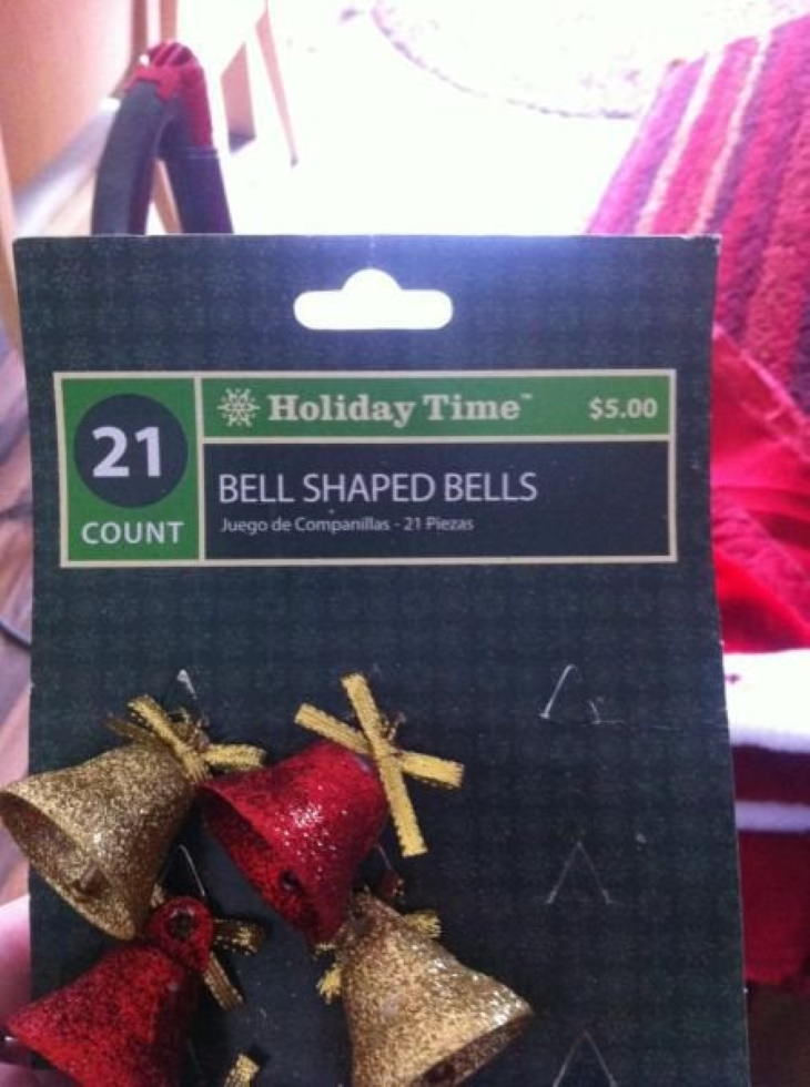 Xmas Fails bell-shaped bells