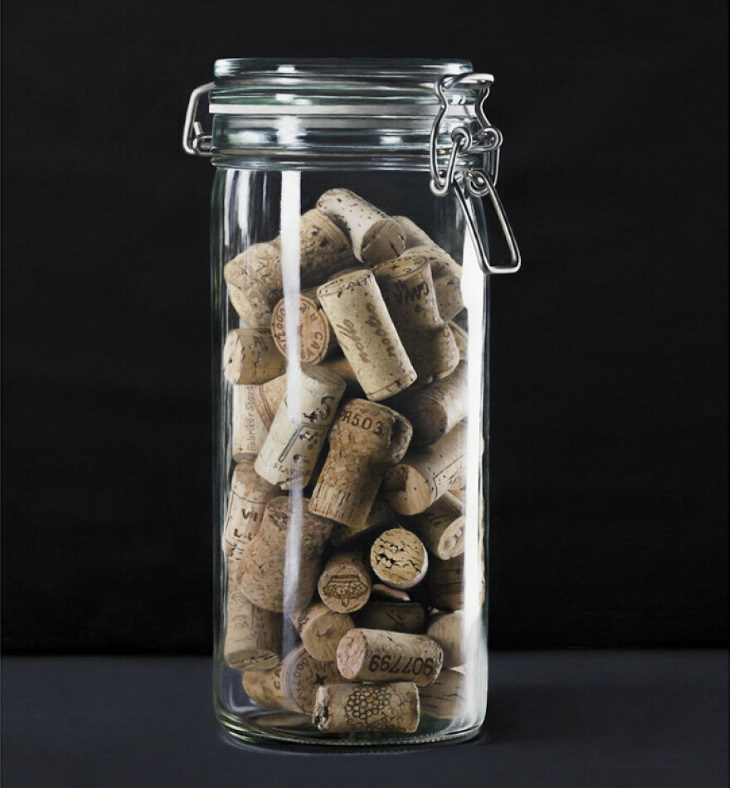 Paintings by Johannes Wessmark jar with corks
