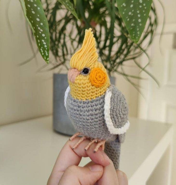 Unique Artworks, crochet, parrot, bird