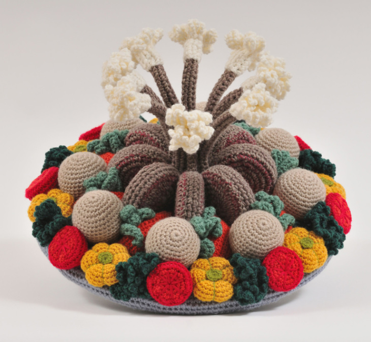 Crocheted art by Trevor Smith