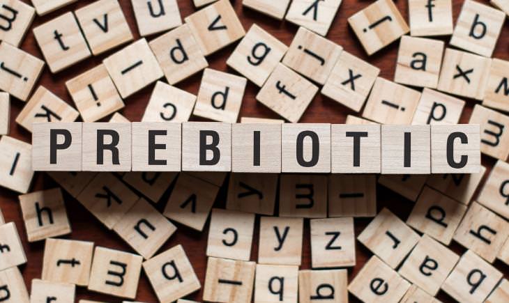 Prebiotic spelled out on scrabble letters. 
