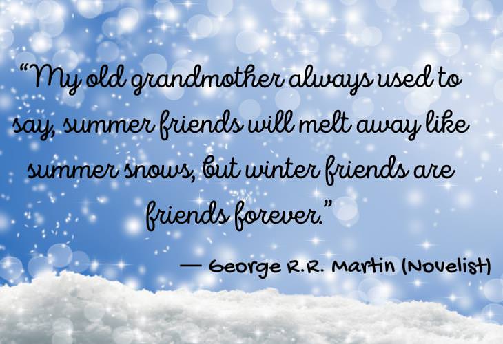 Beautiful Quotes About Winter, friends