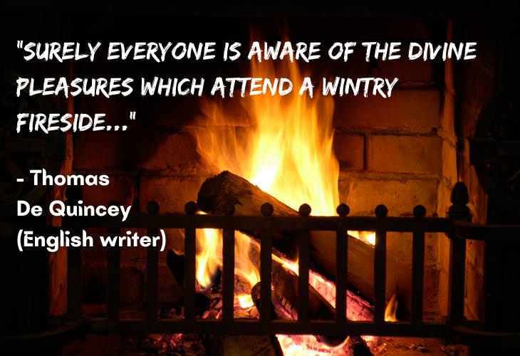 Beautiful Quotes About Winter, fireside