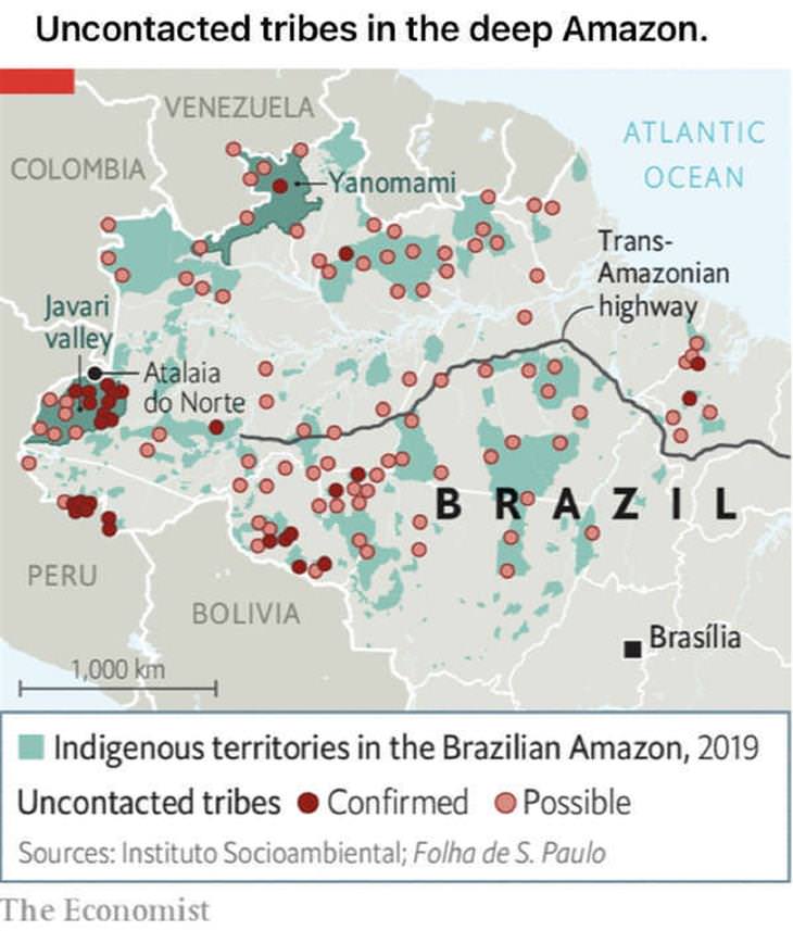 Weird and Wonderful MAPS, tribes, amazon