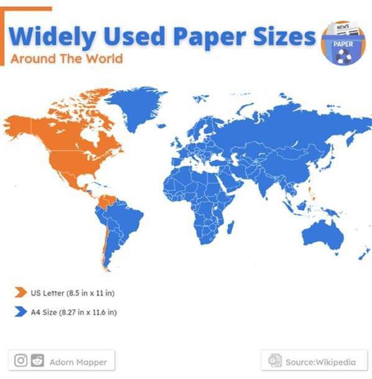 Weird and Wonderful MAPS, paper size