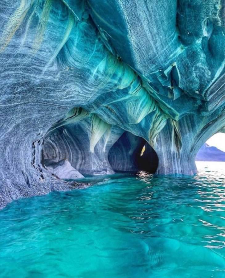 19 Images Showcasing the World’s Endless Wonders, Marble Caves in Patagonia, Chile