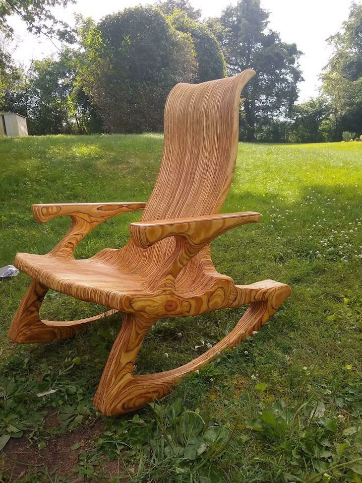 18 Amazingly Creative Woodwork Designs, rocking chair