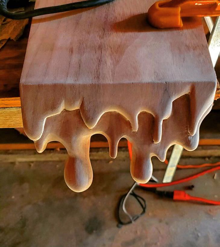 18 Amazingly Creative Woodwork Designs, dripping effect