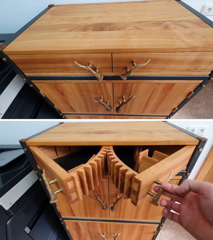 18 Amazingly Creative Woodwork Designs, handle detail