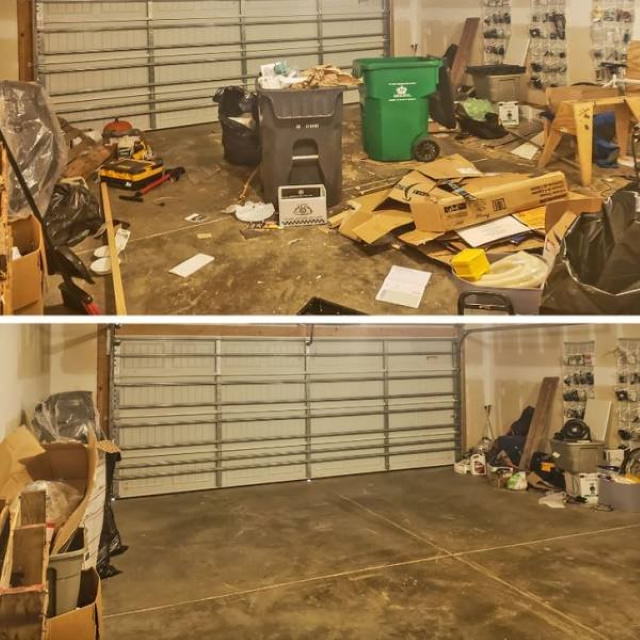 Cleaning Before and After Photos garage