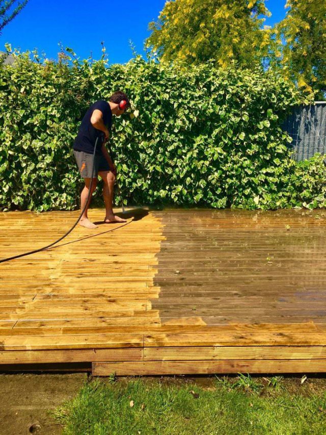 Cleaning Before and After Photos power washing