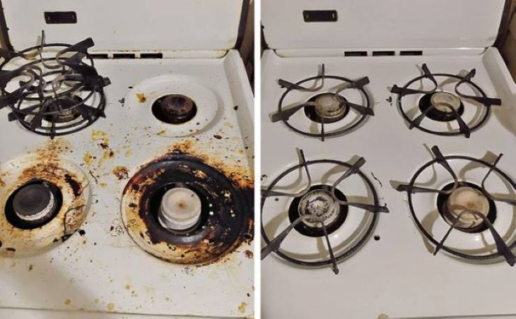 Cleaning Before and After Photos oven