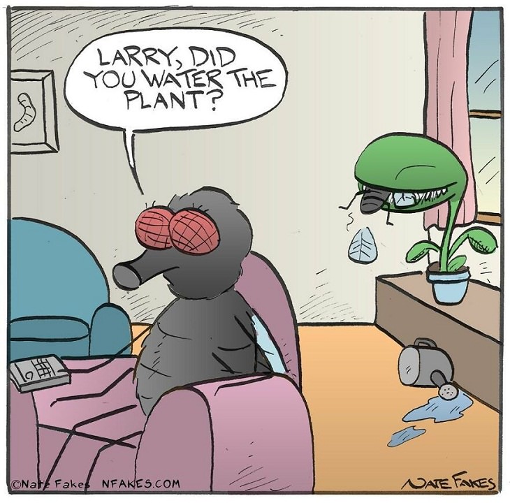 Single-Panel Comics, plants