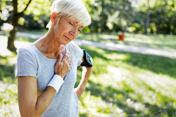 Types of Chest Pain woman with chest pain