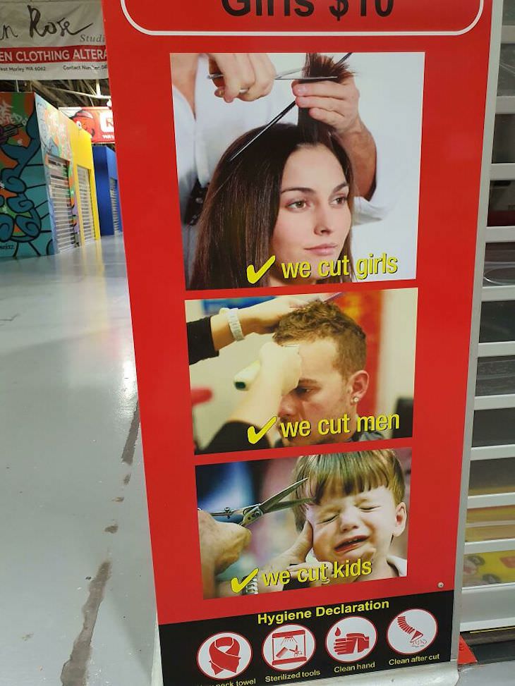Funny Advertising Fails   Please don't cut my kid
