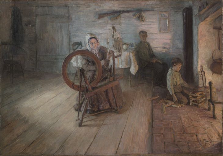 Remarkable Life and Art of Henry Ossawa Tanner, Spinning By Firelight, 1894