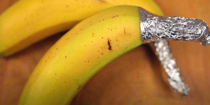 Anti-Ripening Tips & Tricks for Bananas, Wrap the stem