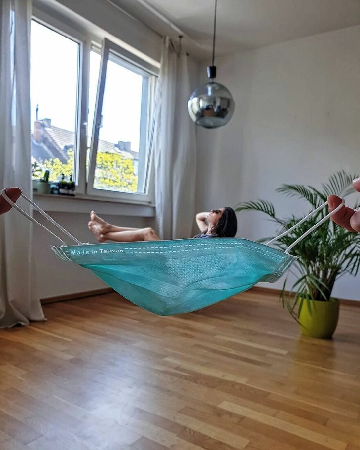 Forced Perspective Photography, resing, mask