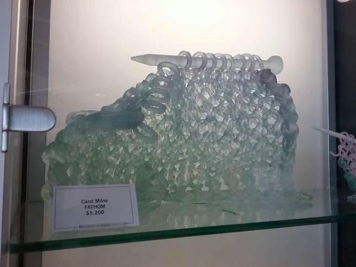 Incredible Museum Exhibits  A knitted glass exhibit 