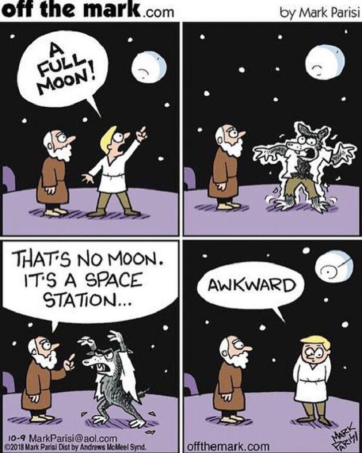 Mark Parisi comic strips, werewolf