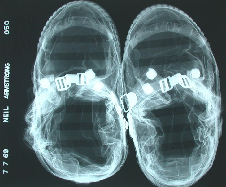 X-Rays Neil Armstrong's famous moon boots