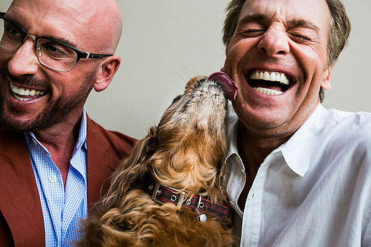 Cutest Contest: Best Dog In a Wedding Photo 2021, blissful moment dog licks face