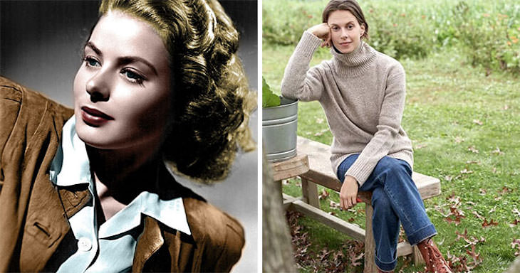 18 Iconic Celebrities with Famous Grandchildren Ingrid Bergman And Elettra Wiedemann