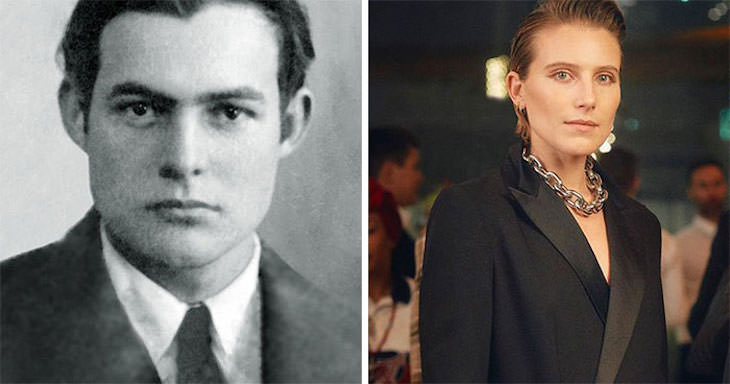 18 Iconic Celebrities with Famous Grandchildren Ernest Hemingway And Dree Hemingway