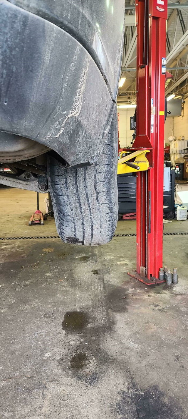 Car Repair bent tire