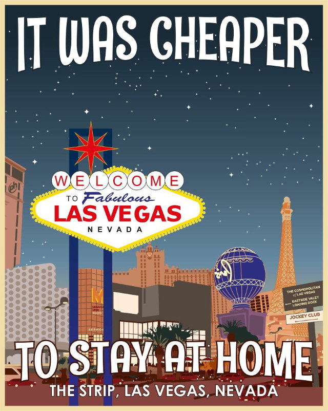 Funny Travel Posters Las Vegas, Nevada