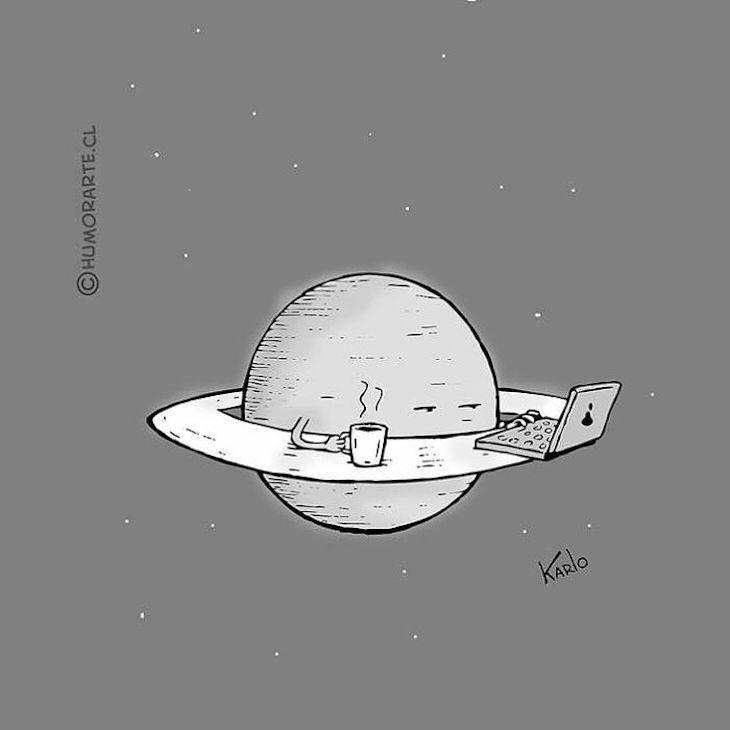 Funny Wordless Comics by Karlo Ferdon, planet