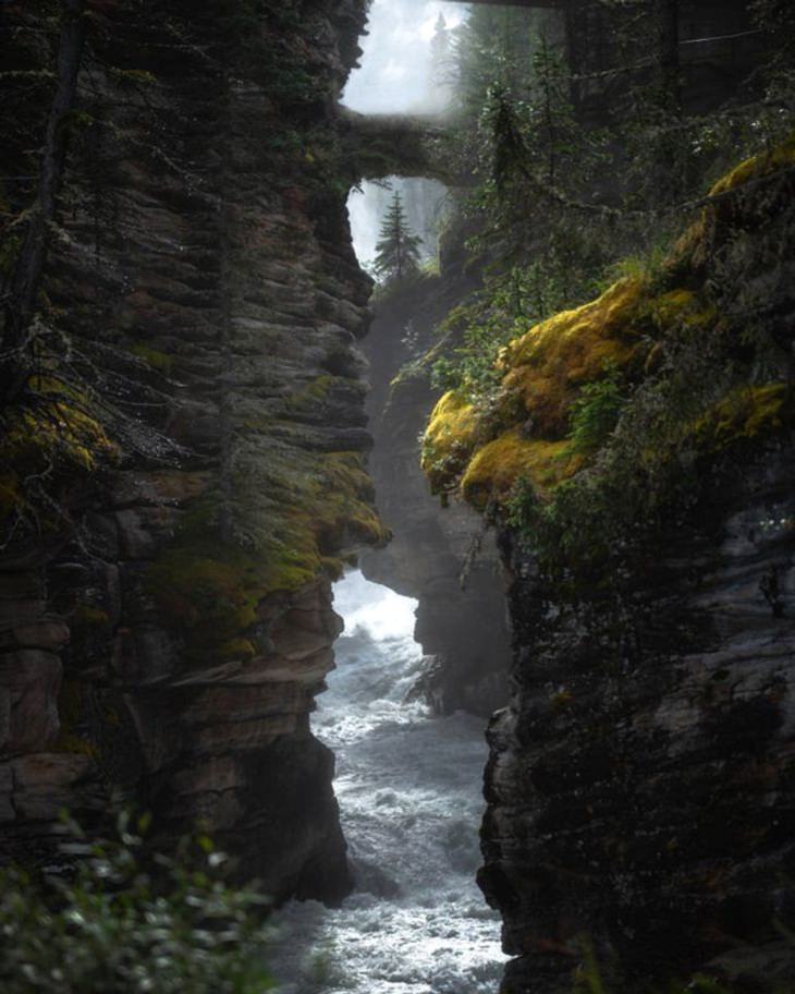 Nature’s Quiet Beauty, Athabasca Falls in Canada