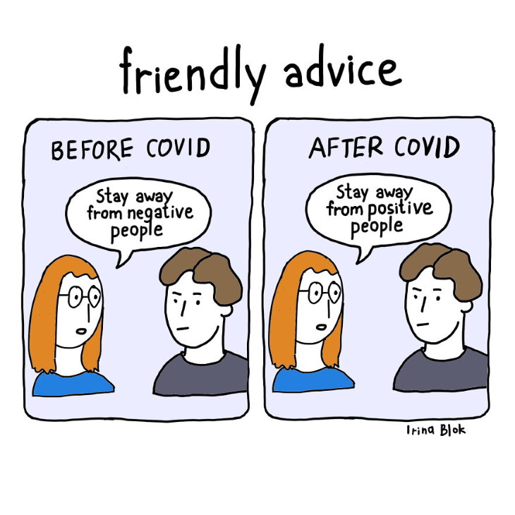 Irina Blok Covid-19 Illustrations friendly advice