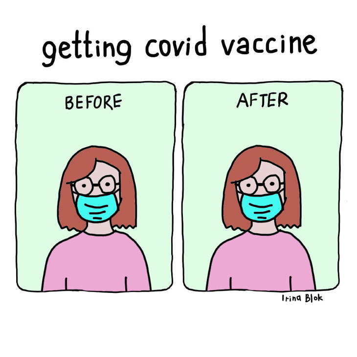Irina Blok Covid-19 Illustrations vaccine