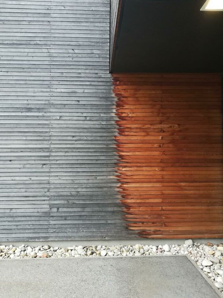20 Eye Opening Comparison Photos, The same wooden cover on the building